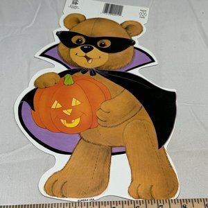 Vintage Eureka Die Cut Halloween Decoration Vampire Teddy Bear New Old Stock